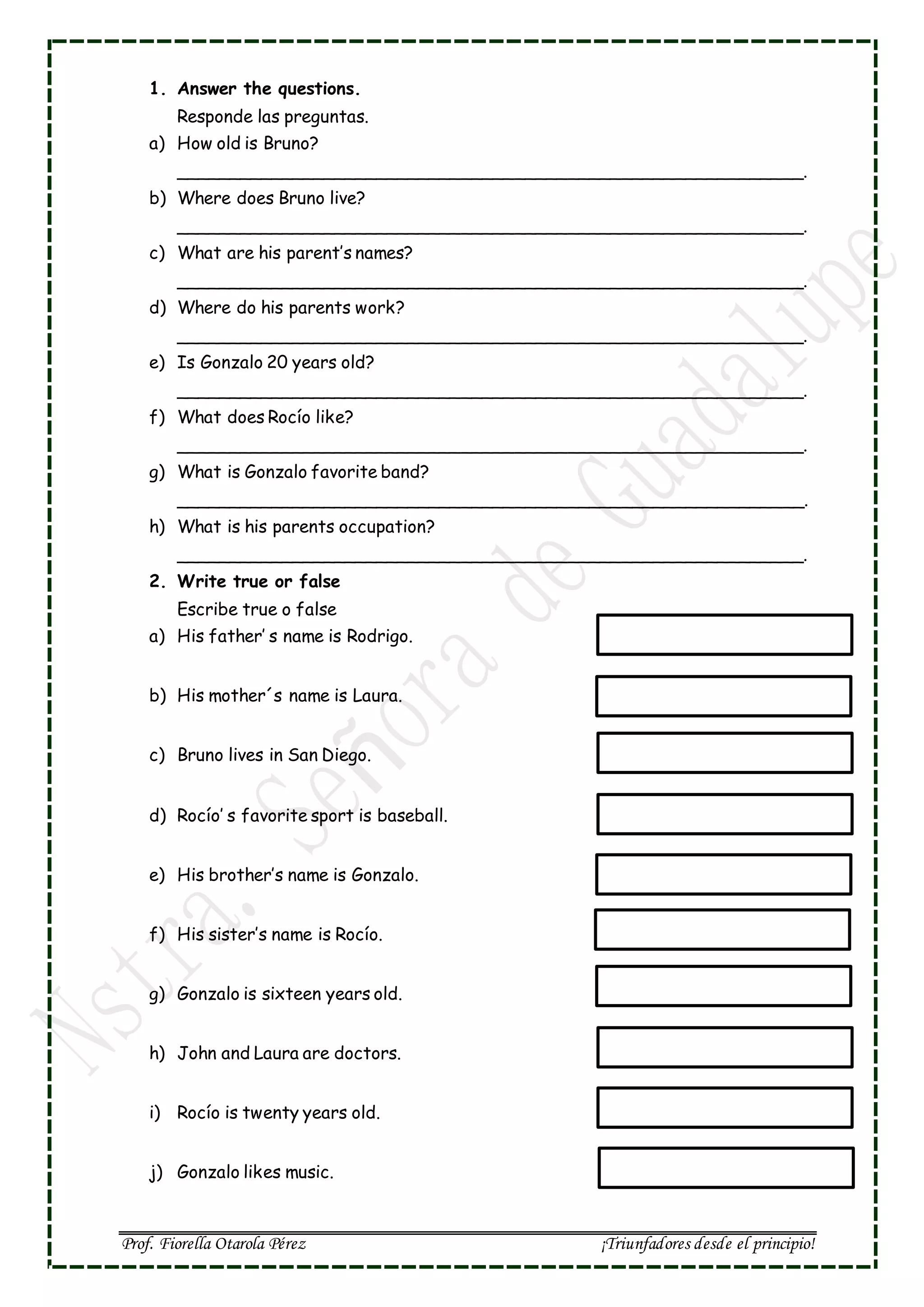 Reading comprehension 6 to | PDF