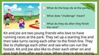 Running Rivals Comprehension Questions reading comprehension exercise powerpoint.pptx