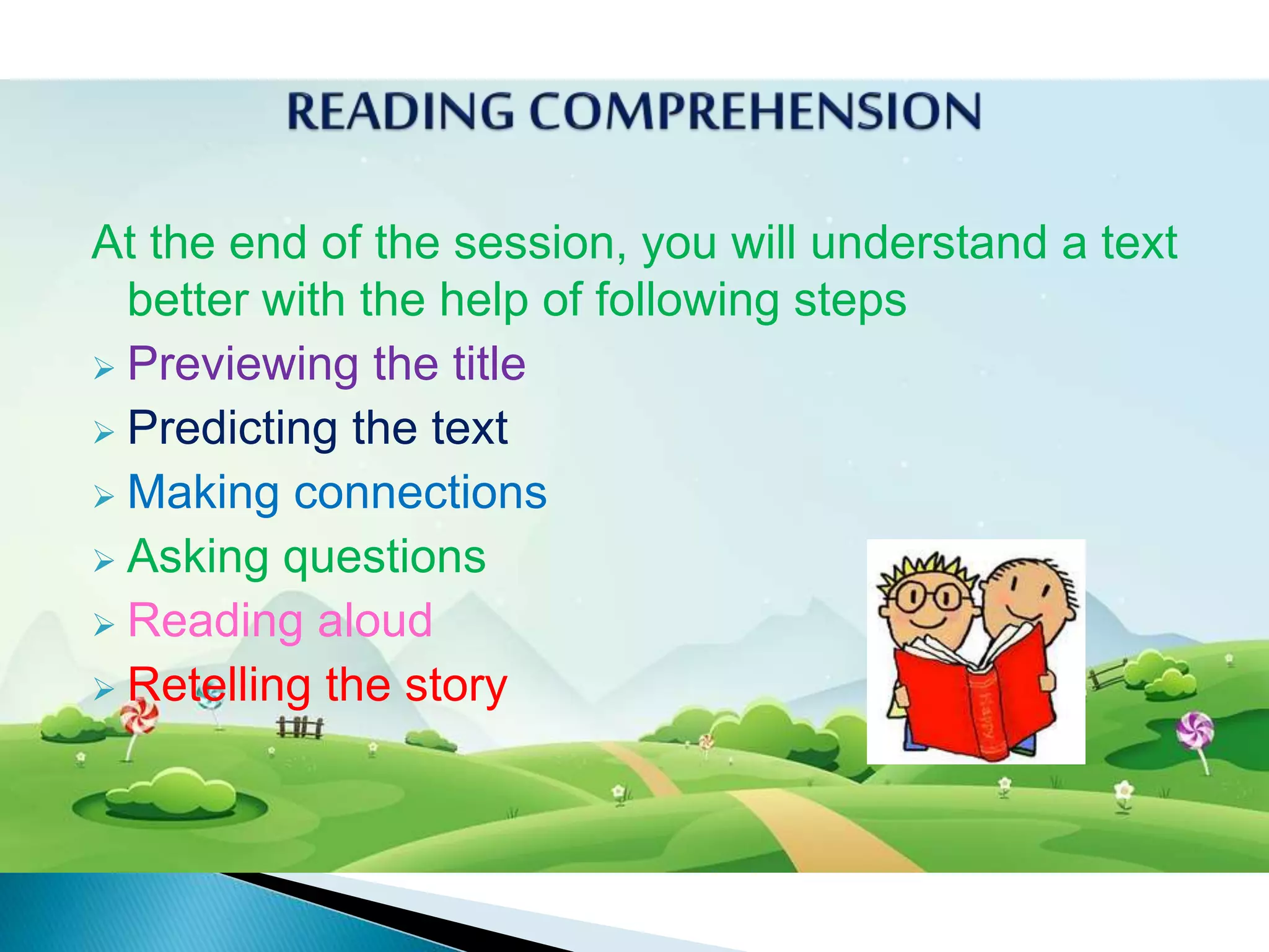 Reading comprehension for 5th graders pptx