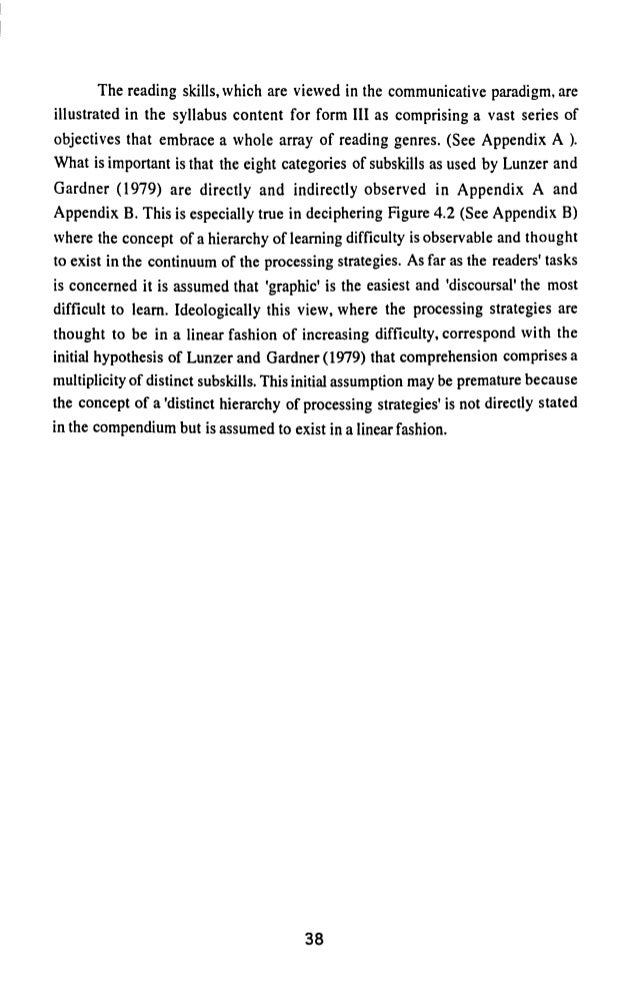 Thesis In An Essay The Reading Skills Catcher In The Rye Essay Thesis also Narrative Essay Topics For High School Students Reading Comprehension Processes And Strategies In L And L In Malays Thesis Statement For Comparison Essay