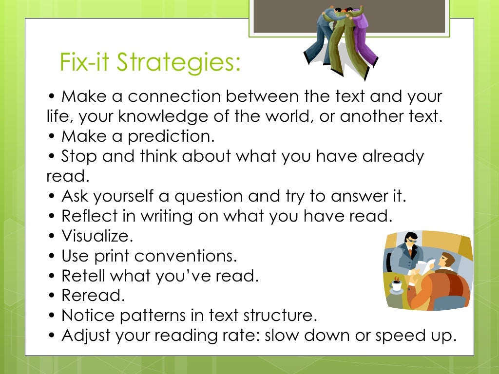 Reading comprehension strategies