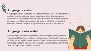 Língua Portuguesa. D04 Interpretar textos não verbais e textos que ...