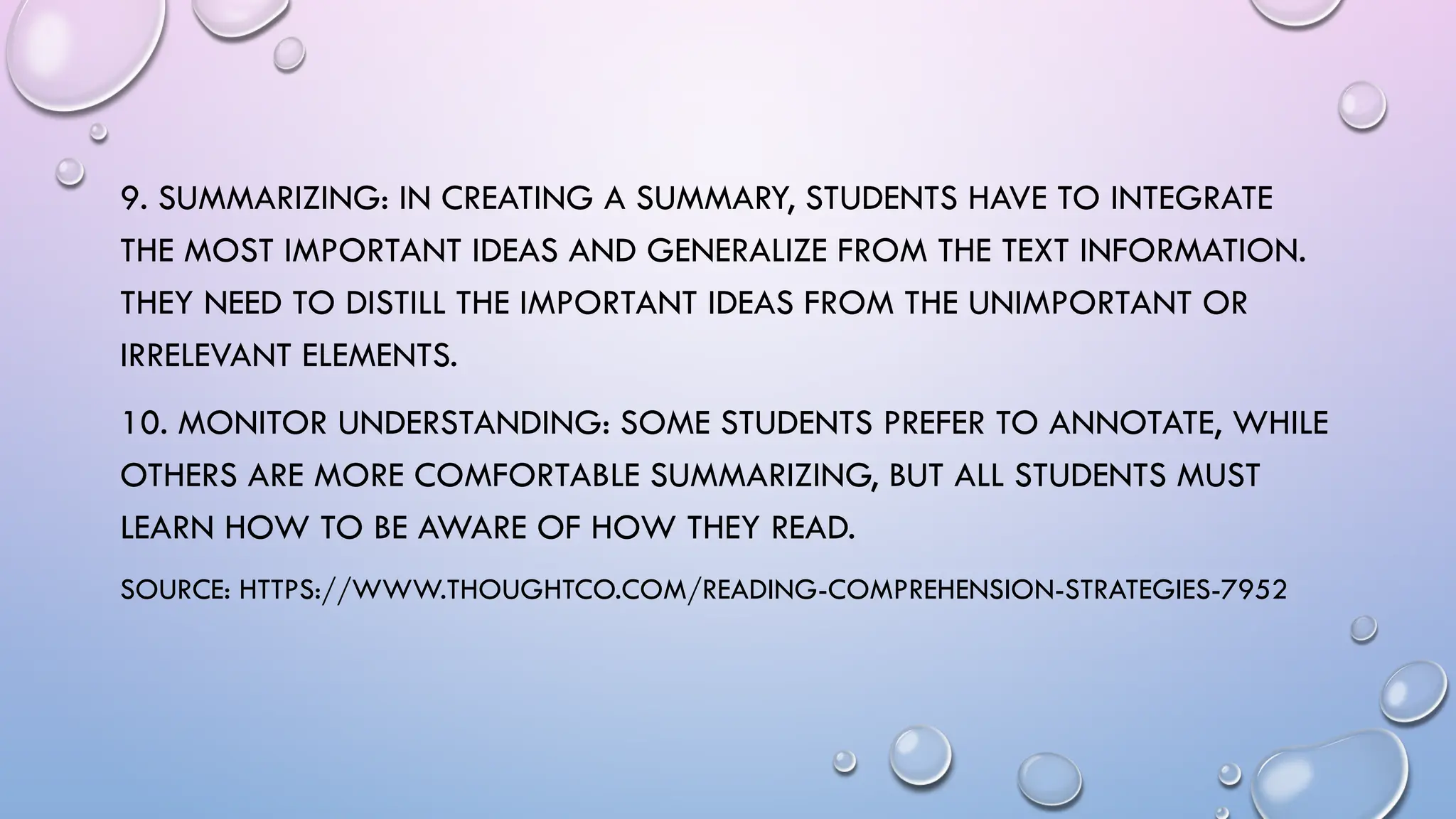 Reading Comprehension Strategies 1 Pptx