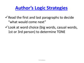 Reading comprehension techniques | PPTX
