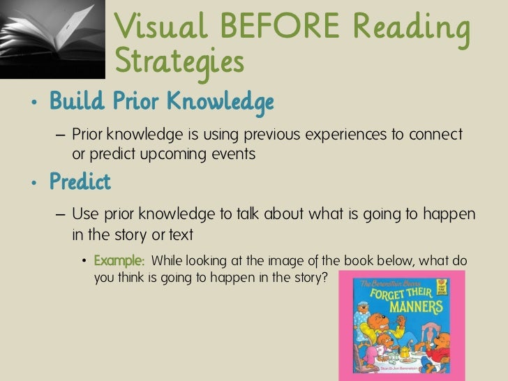 Reading comprehension using visual strategies