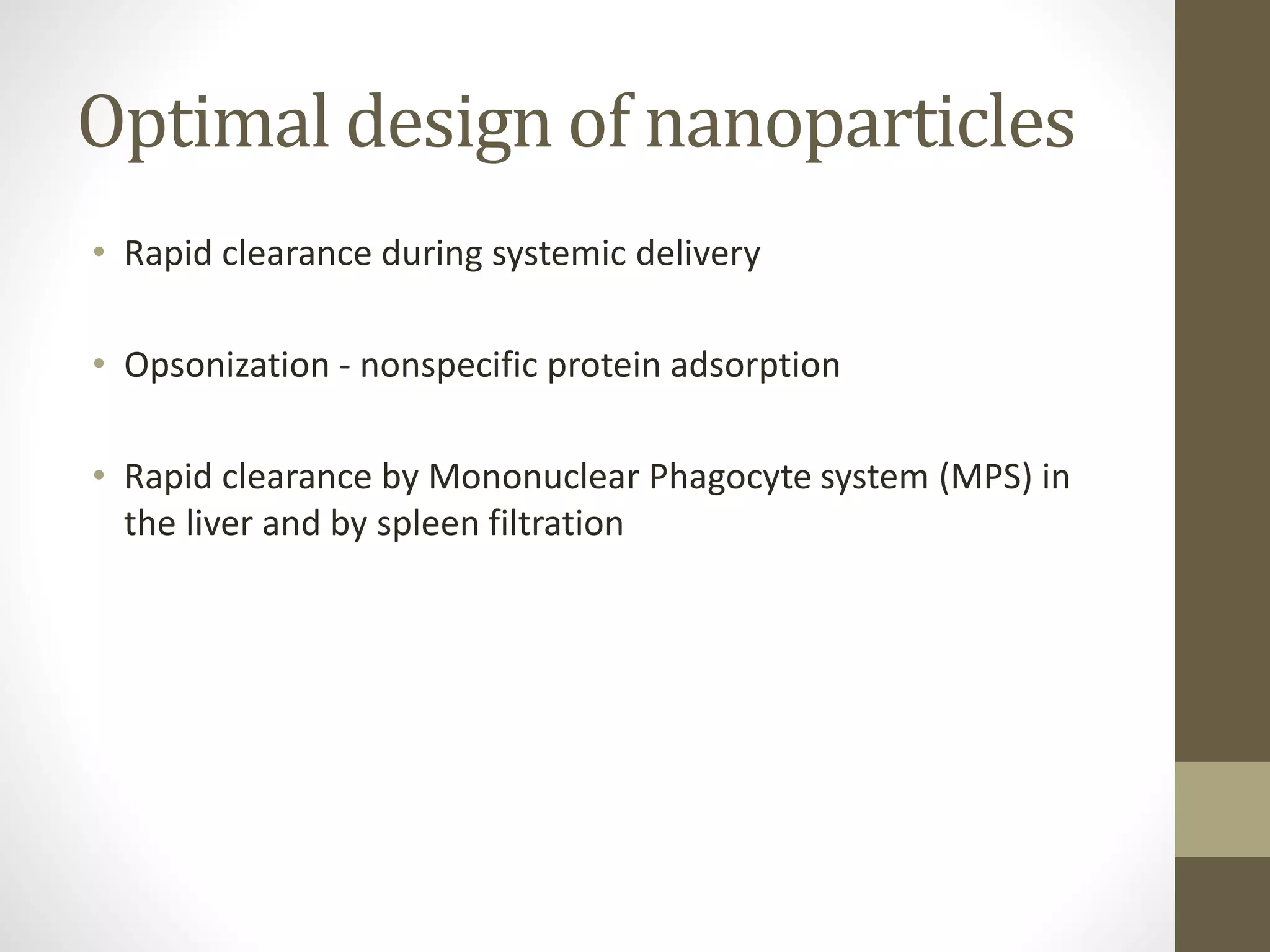 Role of nanoparticles in drug delivery | PPTX