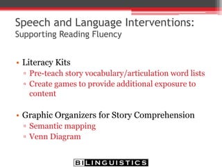 Ongoing Collaboration between
Educators and SLPs
 