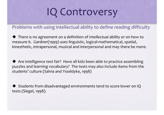 Reading Difficulties | PPT