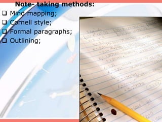 Reading & effective note taking | PPT