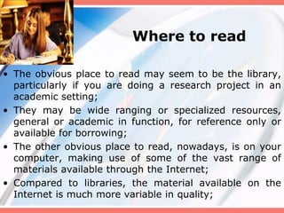 Reading & effective note taking | PPT