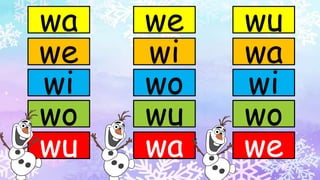wa
we
wi
wo
wu
we
wi
wo
wu
wa
wu
wa
wi
wo
we
 