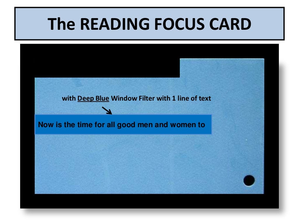 Reading Focus Card Slideshow 2012