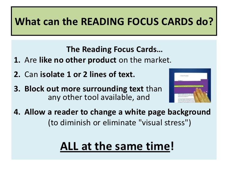 Reading Focus Card Slideshow--2012
