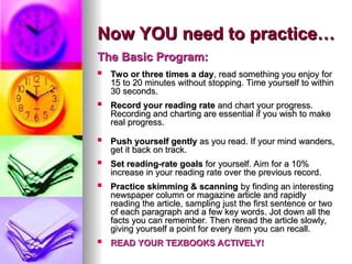 How to Read Faster and More Effectively in College | PPT