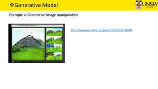 Generative Model
Example 4: Generative Image manipulation
https://www.youtube.com/watch?v=9c4z6YsBGQ0
 