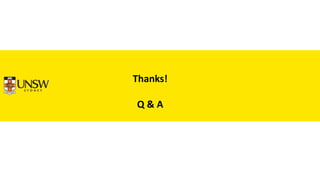 Thanks!
Q & A
 
