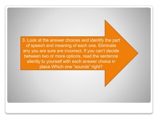 Reading PART 5 incomplete sentences | PPT