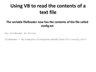 Reading in files | PPTX