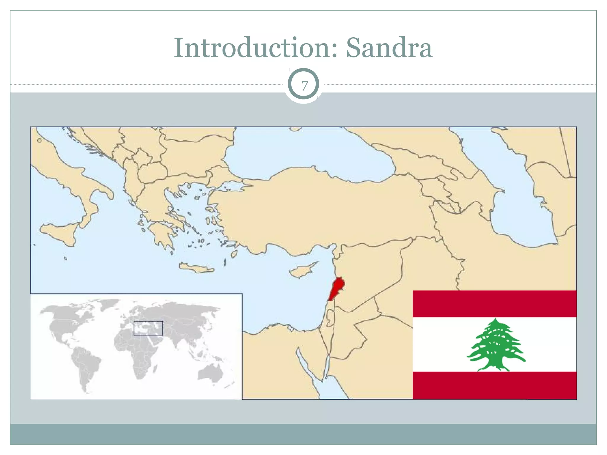 Introduction: Sandra 
7 
 