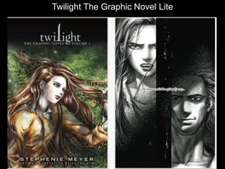 Twilight The Graphic Novel Lite
              Character
                 Texts
        •Students get in pairs
        •They chose character
        they want to be
        •They text to each other
        a conversation they
        imagine the 2 characters
        would have now
        •Take screen shots, post
        on blog & discuss
 