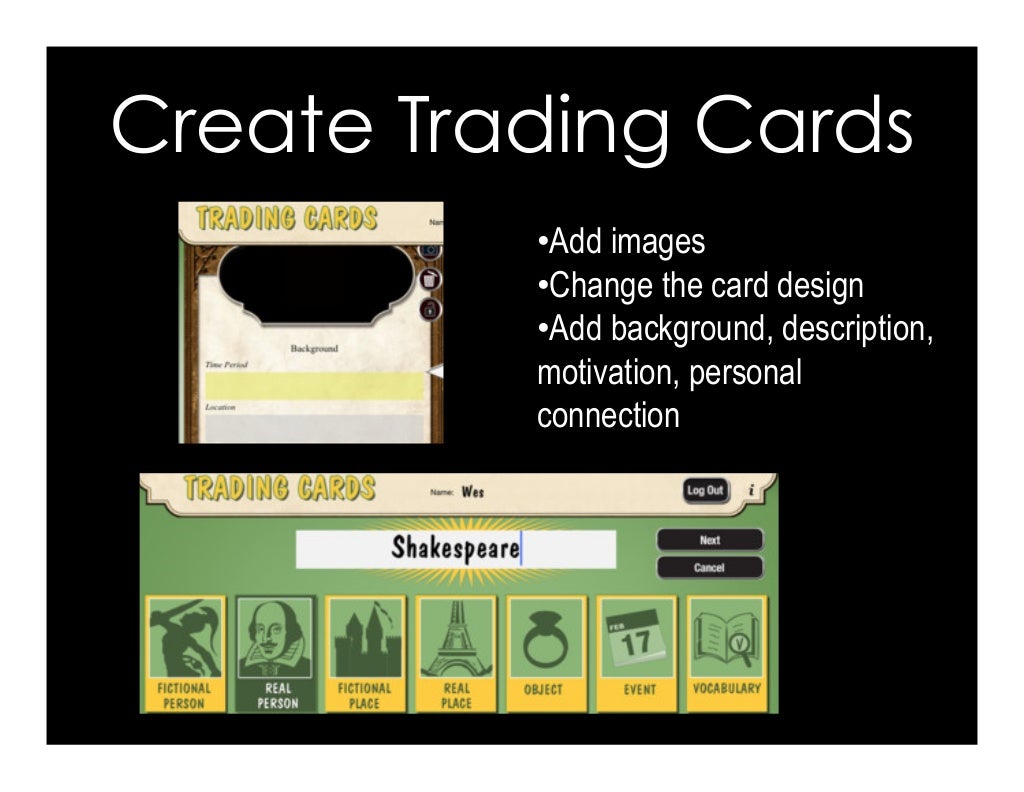 Create Trading Cards • Add images