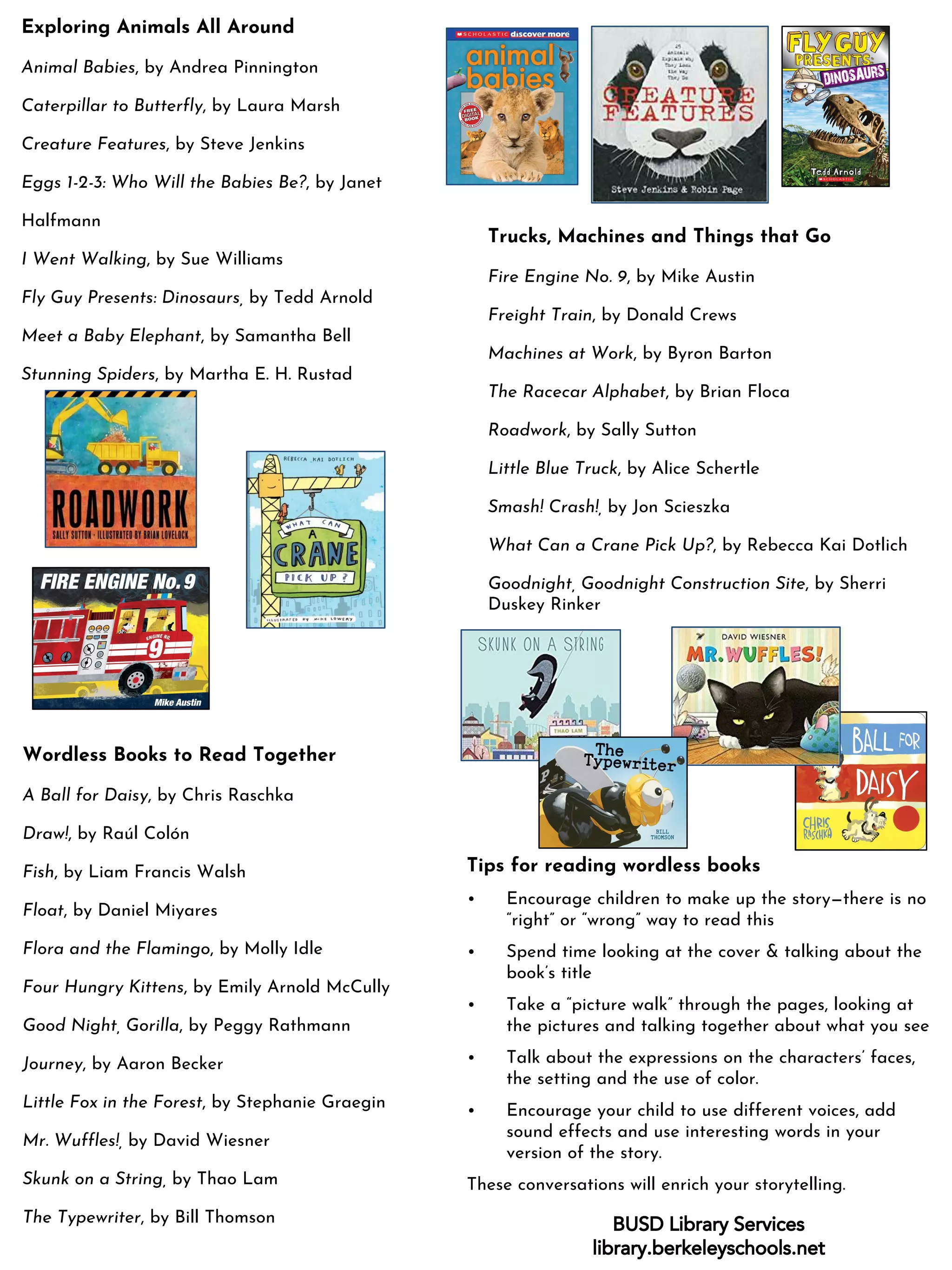 2018 Summer Reading for Preschool and TK PDF