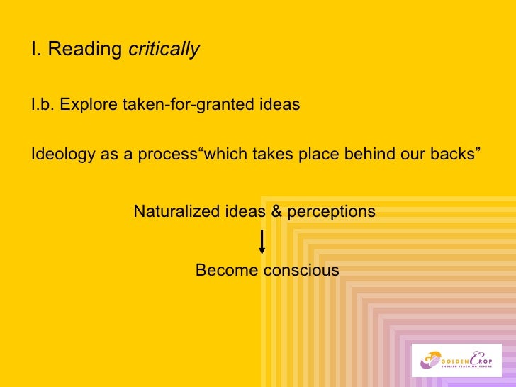 Reading literature critically