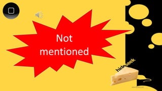 Not
mentioned
 