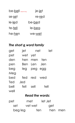 READING MADE EASY reading materials for beginner reader | PDF