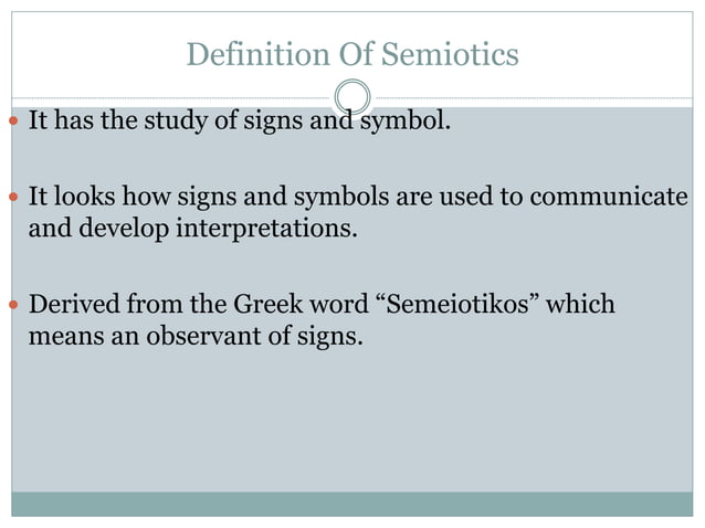 Reading media through sign, signifier and signified | PPTX