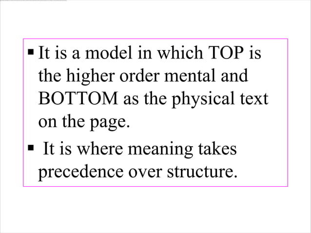 Reading Models PPT