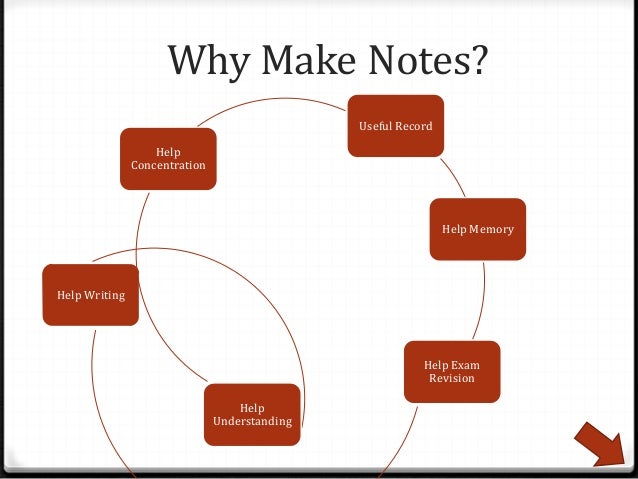 importance of making notes