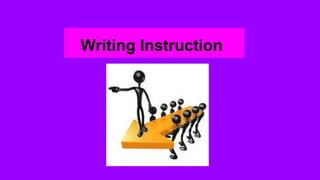 Writing Instruction
 