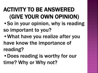 What is Reading | PPTX