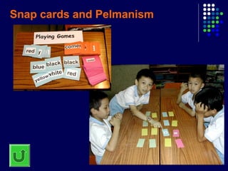 Snap cards and Pelmanism
 