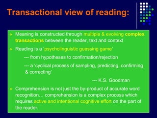 Reading Process From Understanding To Teaching