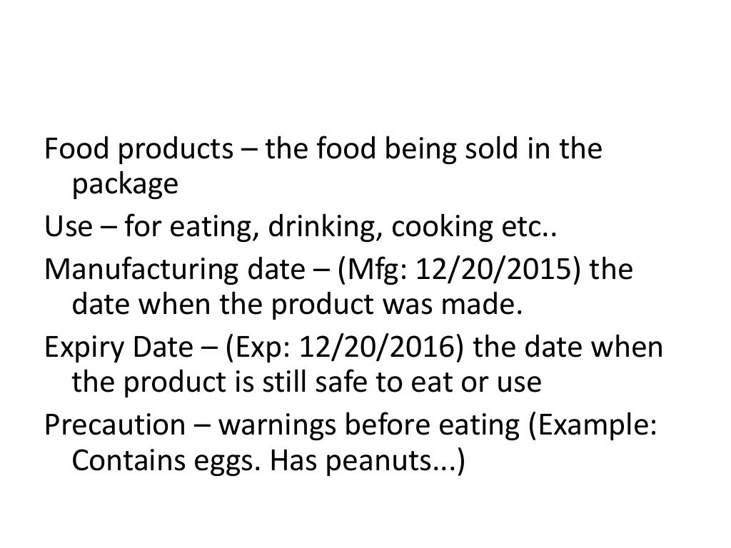 Reading product labels