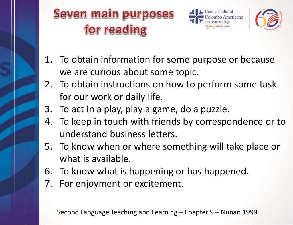 Reading Purposes And Strategies