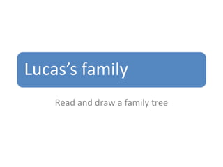 Read and draw a family tree
 