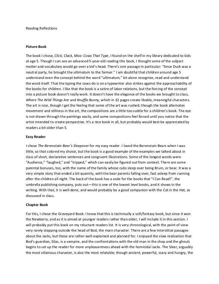 Reading reflections collected sleyko