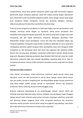 Reading Report Public Management And Administration