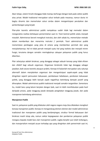 Reading Report Public Management And Administration