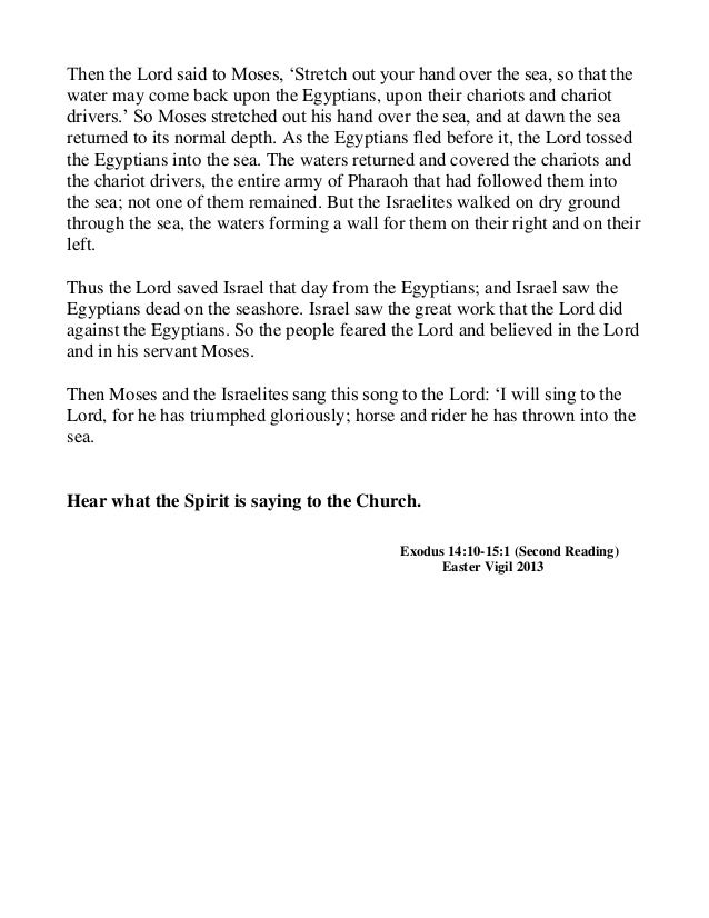 Readings Easter Vigil 2013