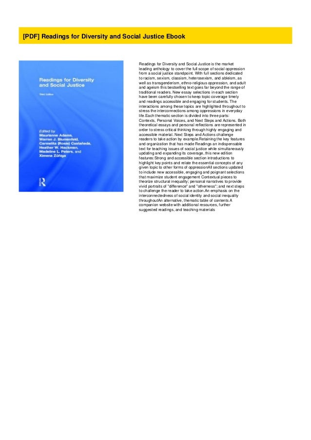 Readings For Diversity And Social Justice 3rd Edition Pdf