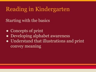 Reading session for parents of young readers | PPTX