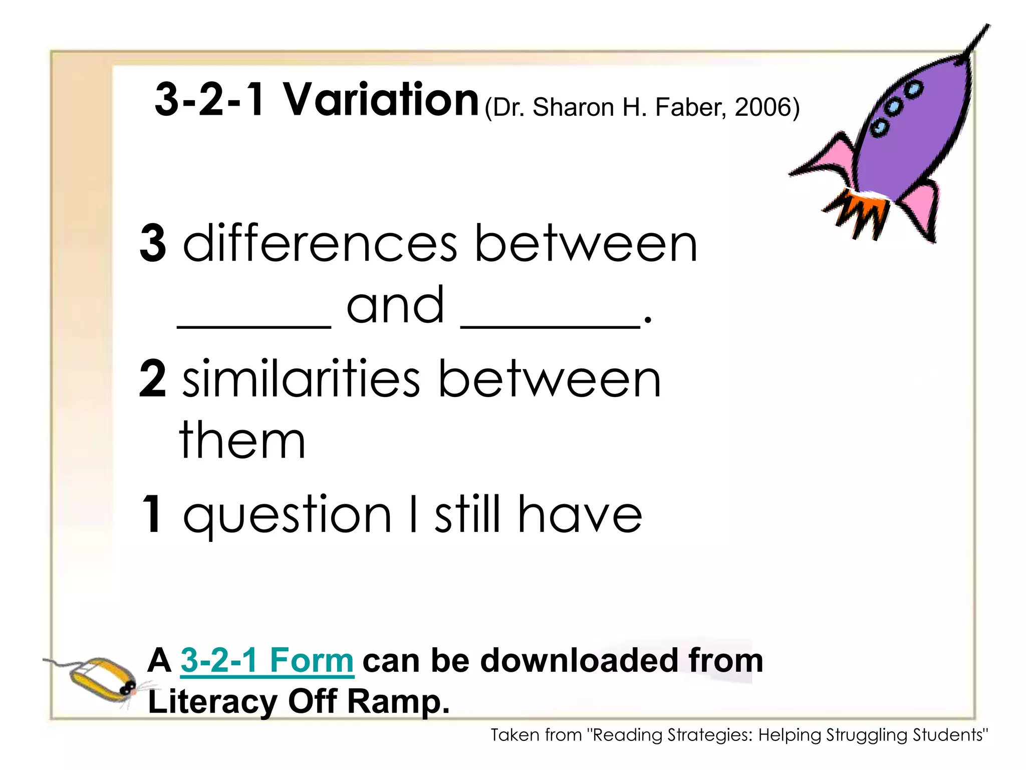 KWL, KWHL, KWWL Charts (Ogle, 1986)K = KNOWWhat do I already know about this topic?W = WILL or WANTWhat do I want to learn about this topic? What will I learn about this topic?L = LEARNEDWhat have I learned about this topic after reading?Taken from "Reading Strategies: Helping Struggling Students"