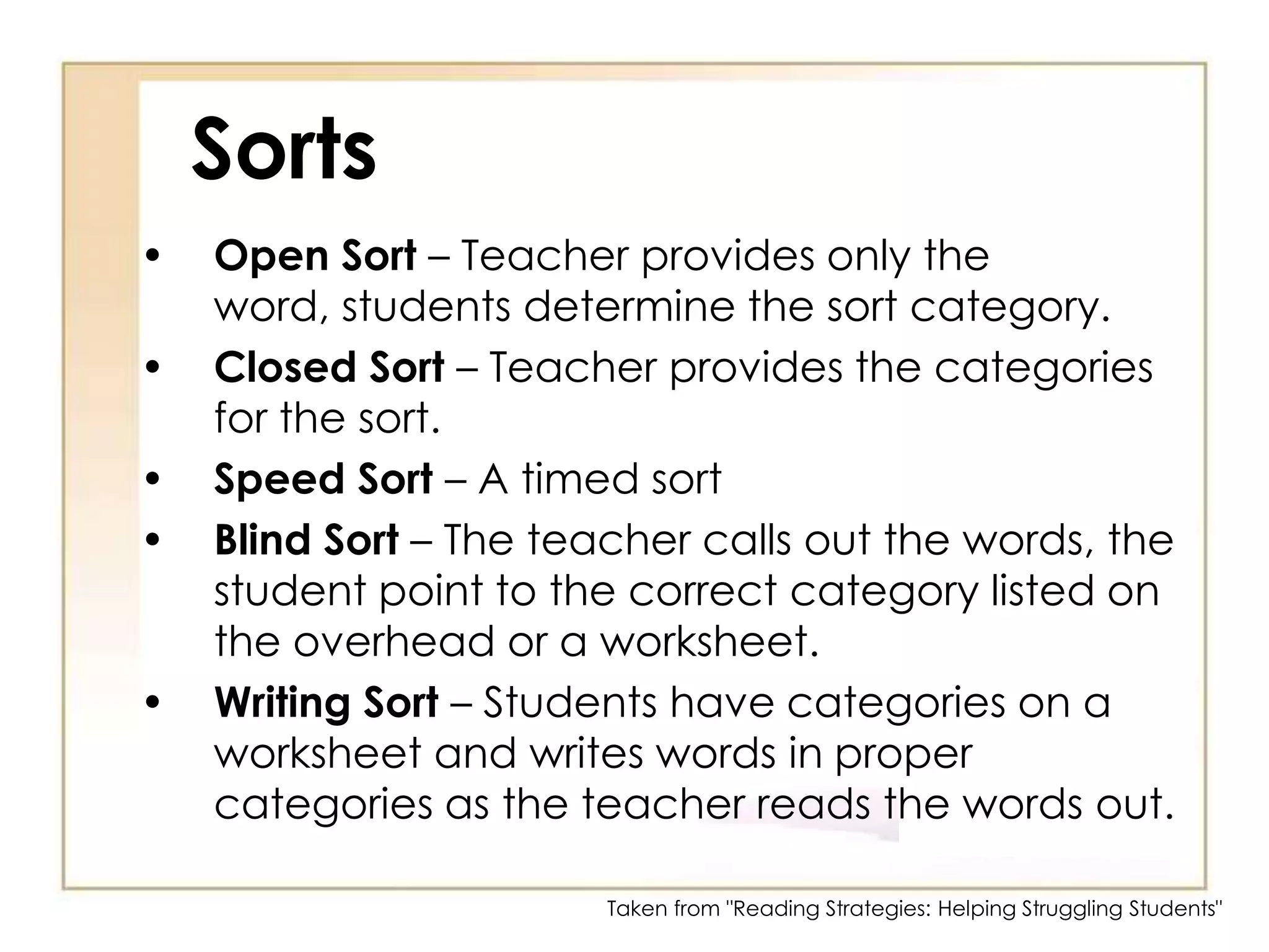 Word WallsEach clue narrowsthe possible answer.Guess the Word – Students number papers 1-5.  Give 5 clues focusing on one word.
