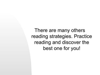 Reading strategies