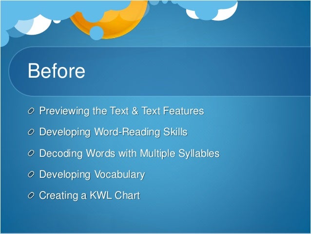 Reading Strategies - Before, During, & After
