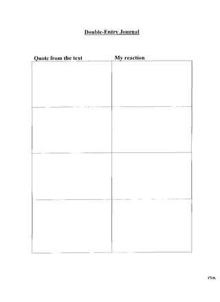 Double-Entry Journal



iQ'IOtc from thctcxt                      ~-,__M): reaction




 ----   ------------ - - - - - - - - - - - - - + - - - - - - - - -




                 - - - - - - - - - - - ------------ ------
 